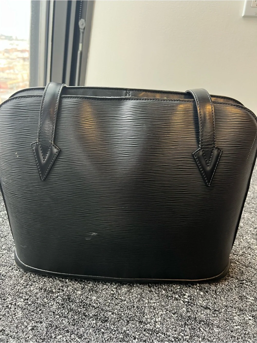 Louis Vuitton Black Epi Lussac Tote